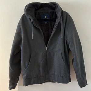 Polo Zip-Up Fleece Hoodie